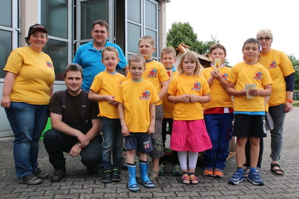 Einsatz für die Kinderfeuerwehr und Verleihung der Kinderflamme